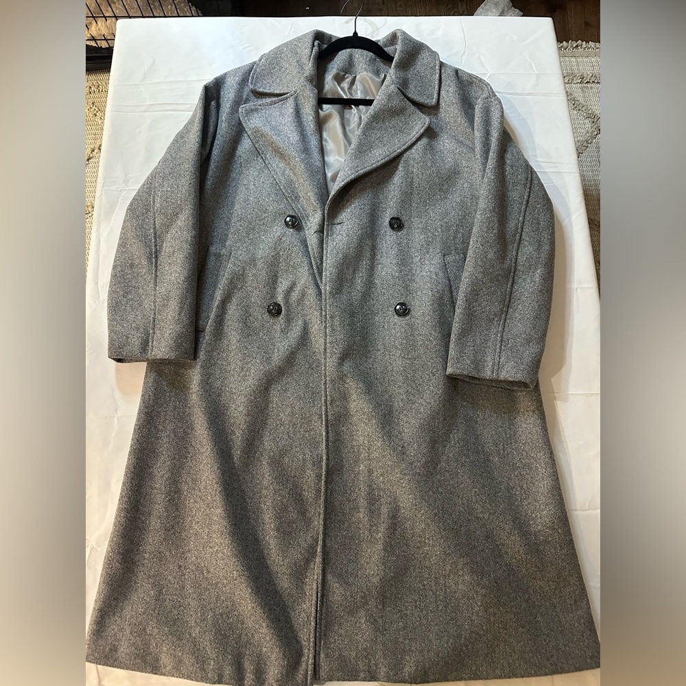 SHEIN Silver Satin Lined Jacket